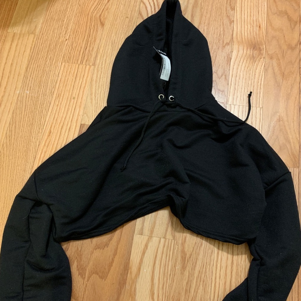 black cropped hoodie, never worn!